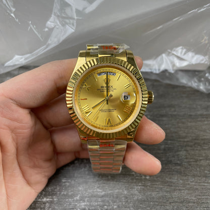 Rolex Watch Plain Gold