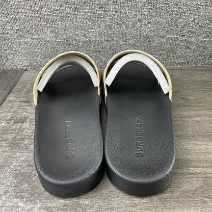 Burberry Check Slides Archive Beige