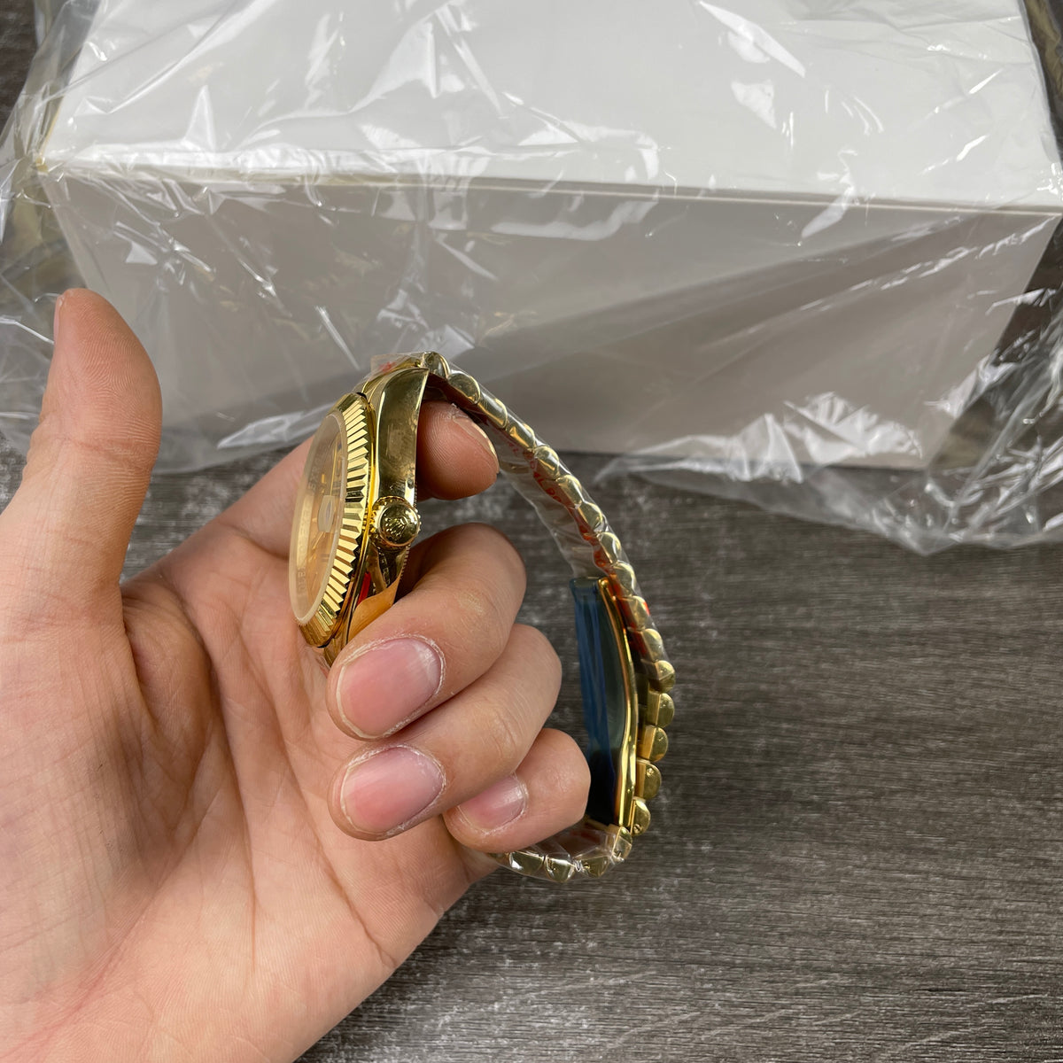 Rolex Watch Plain Gold