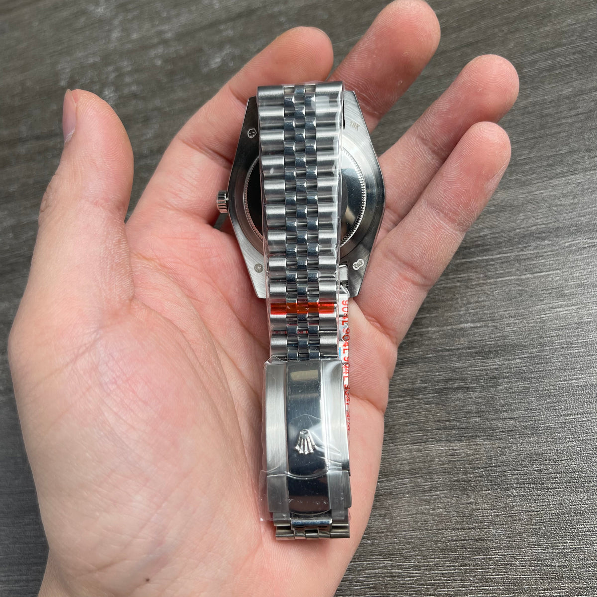 Rolex Watch Silver Black