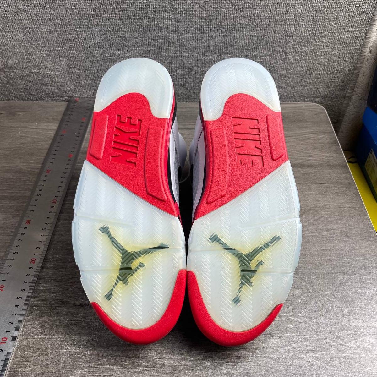 AJ5 Fire Red Black Tongue