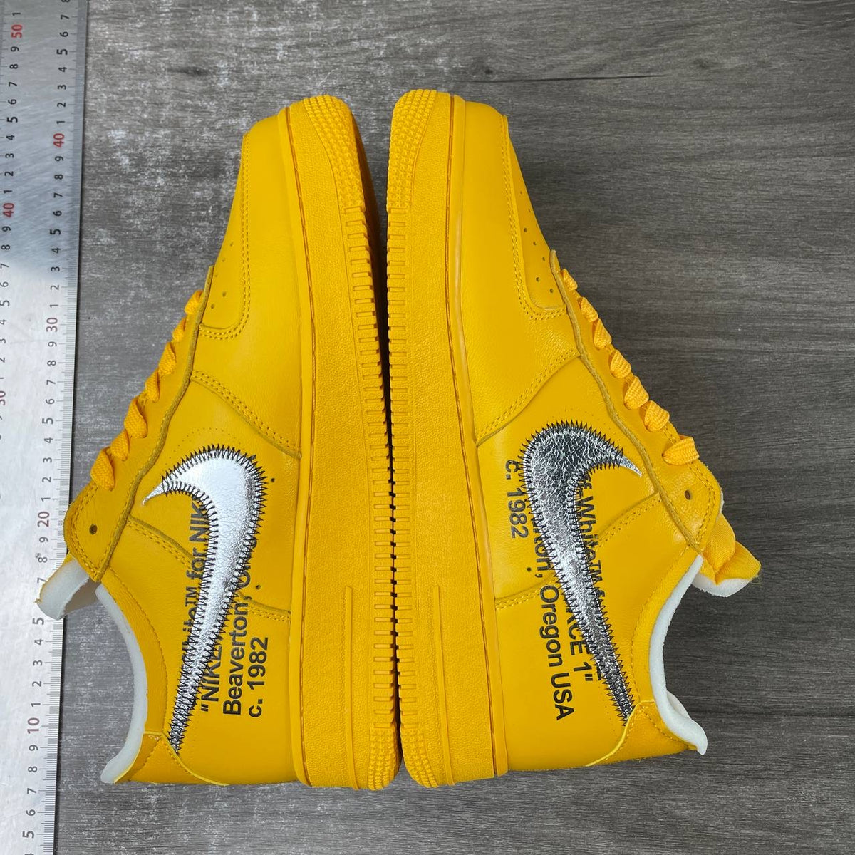 Nike AF1 Off-White ICA University Gold