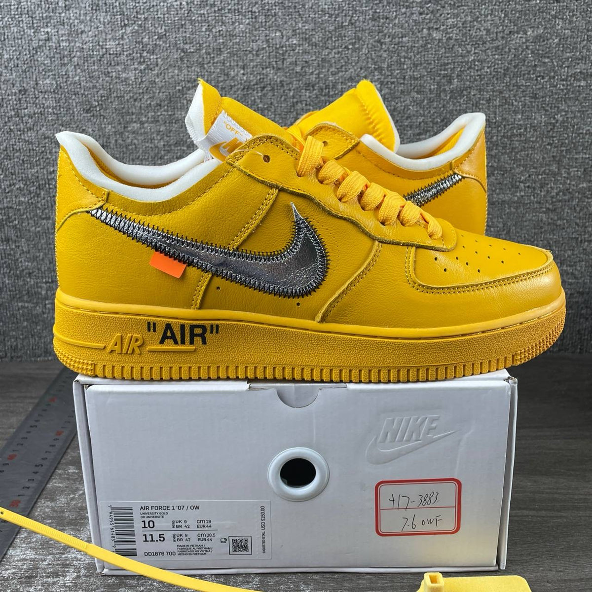 Nike AF1 Off-White ICA University Gold
