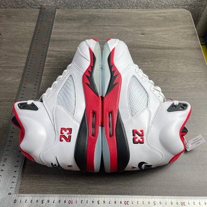 AJ5 Fire Red Black Tongue