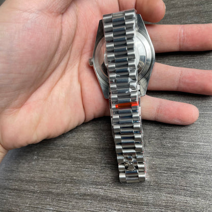 Rolex Watch Silver Blue
